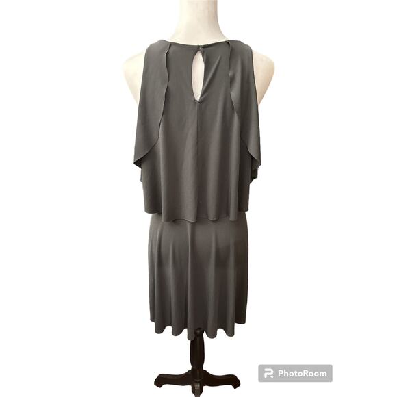 Red Gray Layered Dress Large short sleeve - Picture 3 of 4